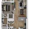 Floor plan: 1 Bedroom