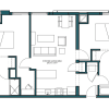 Floor plan: 2 Bed/2 Bath-D1A