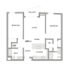 Floor plan: 2br-c
