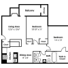 Floor plan: 2x1A
