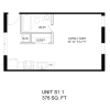 Floor plan: 0 bedroom 1 bath