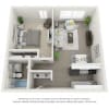 Floor plan: 1 BED 1 BATH