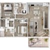 Floor plan: 2 BR - Designer Overlook