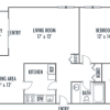 Floor plan: 1x1