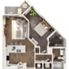 Floor plan: One-Bedroom Apartment (A3)