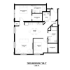 Floor plan: 2 Bedroom Corner