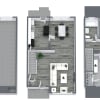 Floor plan: 2 Bedroom 1 Bath Townhouse