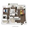 Floor plan: Two Bedroom Two Bath  Alt