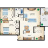 Floor plan: GARDEN 2 Bed 1 Bath