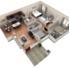 Floor plan: 3 BR Grand Courtyard Garage