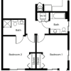 Floor plan: 2 Bedroom (B)