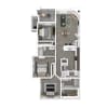 Floor plan: 3x2-1150- Full Renovation