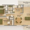 Floor plan: 2 Beds 1 Bath