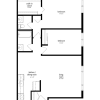 Floor plan: 2 Bed 1.5 Bath Remodel