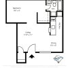 Floor plan: 1 Bedroom 1 Bathroom