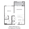 Floor plan: 1BR 1BA (528 SF)