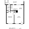 Floor plan: 1 Bed 1 Bath
