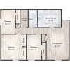 Floor plan: Kenwood 3 Bedroom