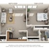 Floor plan: 1 Bedroom, 1 Bath (Lower)