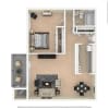 Floor plan: 1 BEDROOM