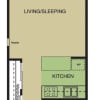 Floor plan: Studio 1 Bathroom