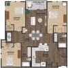 Floor plan: Three Bedroom