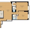 Floor plan: 2 Bedroom 2 Bath