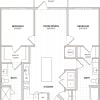 Floor plan: 2 Bed/2 Bath-B1