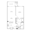 Floor plan: 1 Bed/1 Bath-A1
