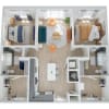 Floor plan: B2D