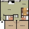 Floor plan: Two Bedroom Two Bath