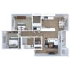Floor plan: 2 Bed 1 Bath