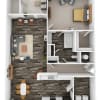 Floor plan: 1 Bedroom 1 Bath