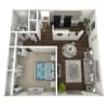 Floor plan: 1BD, 1BTH