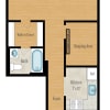 Floor plan: Junior 1 Bedroom