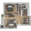 Floor plan: 1 Bedroom / 1 Bathroom