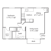 Floor plan: 1x1 - A1
