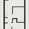 Floor plan: Open 1 Bedroom