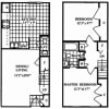 Floor plan: 2 Bedroom 1.5 Bath