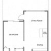 Floor plan: 1 Bed, 1 Bath