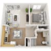 Floor plan: 1 Bedroom - Deluxe