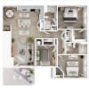 Floor plan: 3 BR - Grand Courtyard