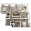 Floor plan: 2 Bed 2 Bath + Den