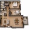 Floor plan: Stoneview Homes - Amazing 2 Beds | 1 Baths | 967 Square Ft. ready for move in!