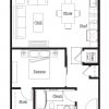 Floor plan: U1 Open One Bed