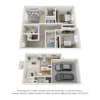 Floor plan: Townhome Style 3 Bedroom 2.5 Bathroom