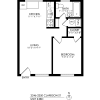Floor plan: 1 Bed 1 Bath