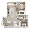 Floor plan: 2 BR - Birch Overlook