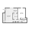 Floor plan: 1 Bedroom 1 Bath - 1st Floor