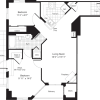 Floor plan: 2 Bedroom AA